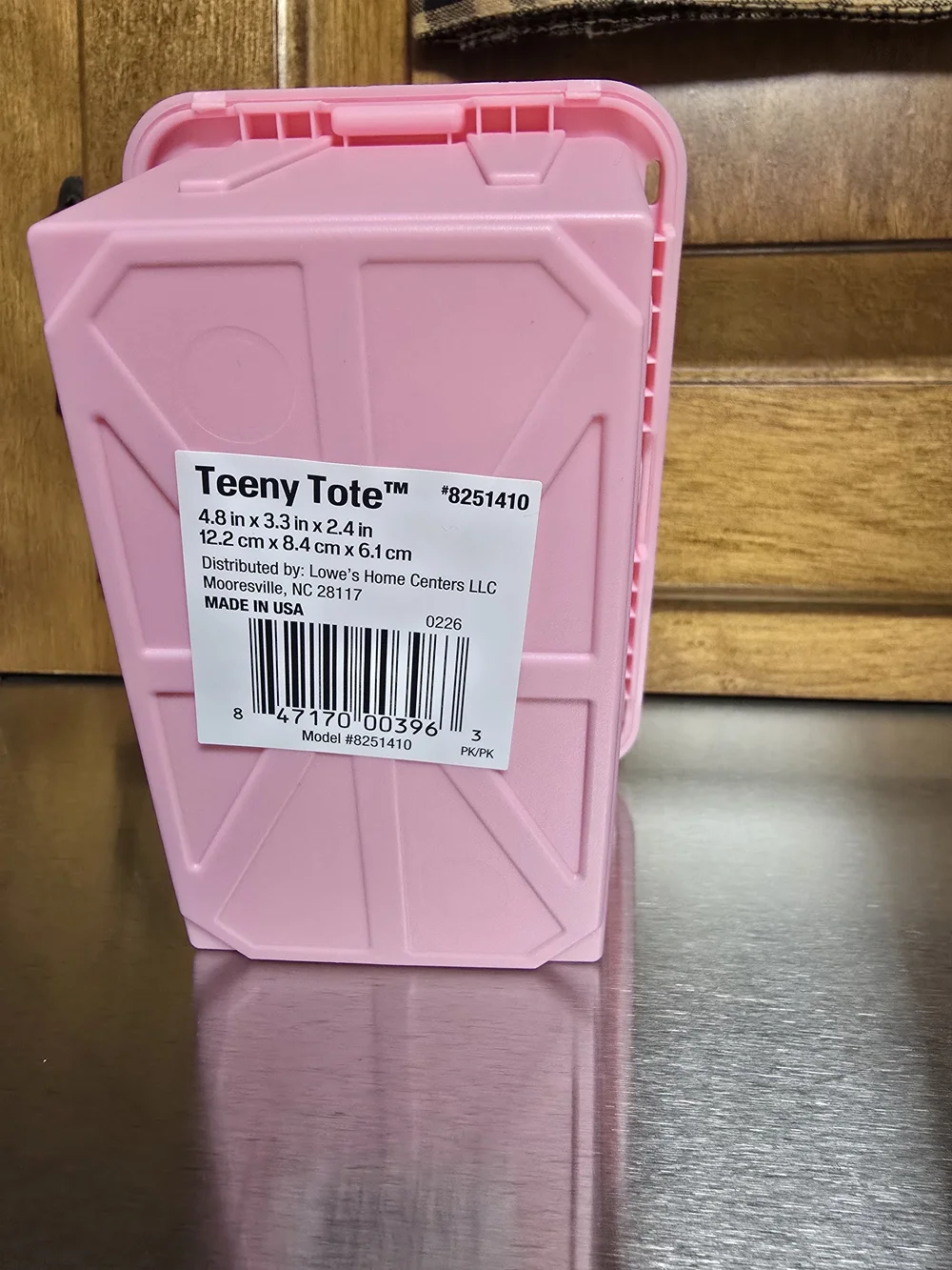 Lowes Pink Teeny Tote Plastic Storage Bin with Lid - Home Organization